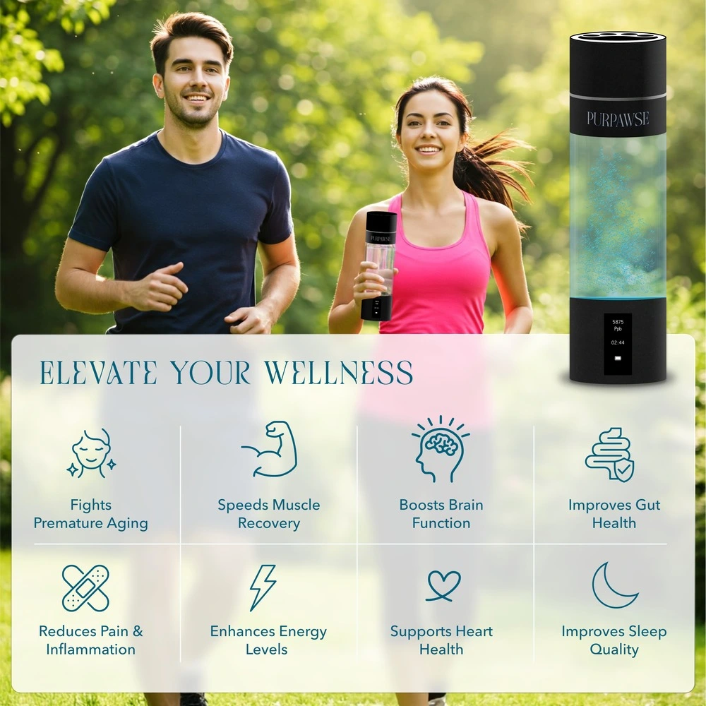 People using Purpawse Hydrogen water bottle